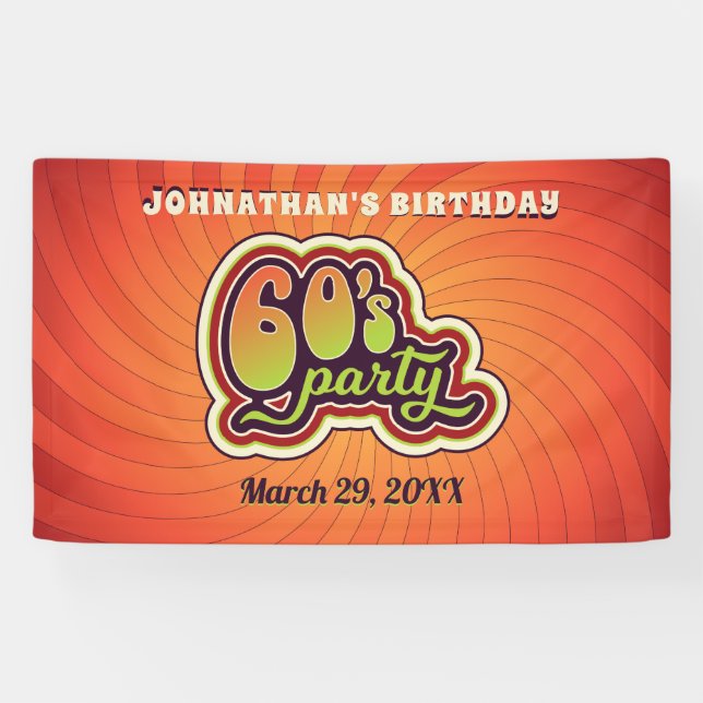 Groovy 60's Party Banner (Horizontal)