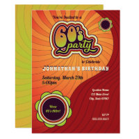 Groovy 60's Party Invitation