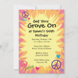 Groovy 60&#39;s Theme Party Invitations at Zazzle