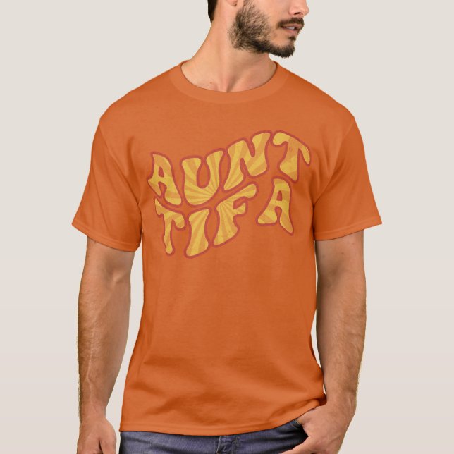 Groovy 70s Auntifa funny T-Shirt (Front)