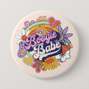 Groovy 70s Bachelorette Boogie Babe ID929 Button