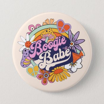 Groovy 70s Bachelorette Boogie Babe Id929 Button by arrayforaccessories at Zazzle