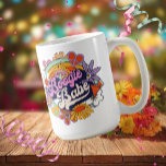 Groovy 70s Bachelorette Boogie Babe ID929 Coffee Mug<br><div class="desc">Add a little flower power to your bachelorette with this groovy coffee mug design for the members of team bride. Spread peace and good vibes with this colorful design in the graphic style of the hippie era of the 60s and 70s. Featuring bold and colorful design elements and utilizing an...</div>