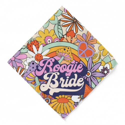 Groovy 70s Bachelorette Boogie Bride ID929 Bandana