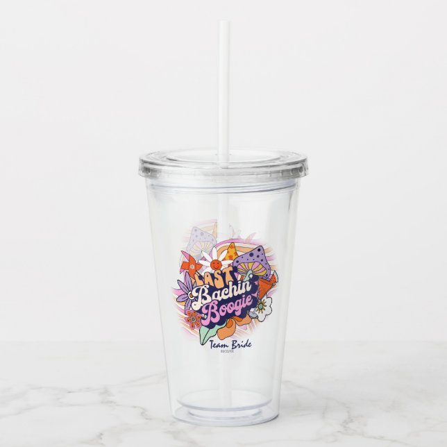 Groovy 70s Bachelorette Last Bachin' Boogie ID929  Acrylic Tumbler (Front)