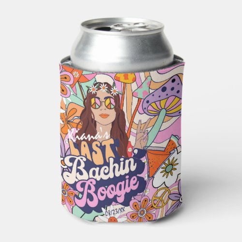 Groovy 70s Bachelorette Last Bachin Boogie ID929  Can Cooler