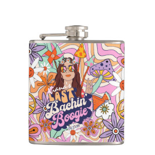 Groovy 70s Bachelorette Last Bachin' Boogie ID929 Flask