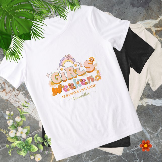 Groovy 70s Bachelorette Tee: Custom Name & Locatio Tri-Blend Shirt (Groovy 70s Bachelorette Tee: Custom Name & Location 🌼)