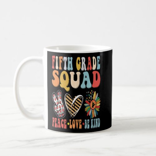 Groovy 70s Back To School Fifth Grade Teacher Squa Coffee Mug