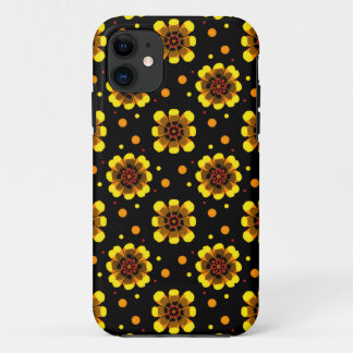 Groovy 70s Daisy Flower Power Pattern iPhone 11 Case