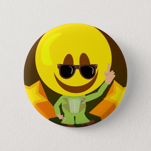 Groovy 70s Disco Dude Fun Guy Pinback Button