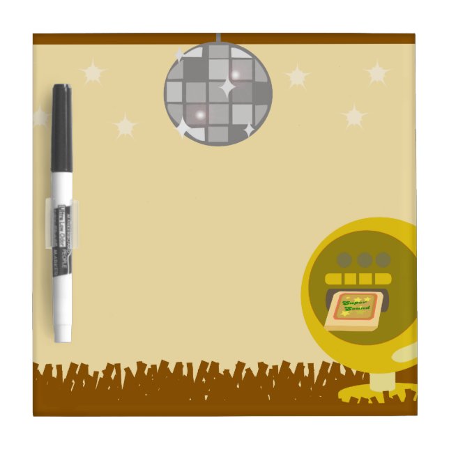 Groovy 70's Disco Party Dry Erase Board (Front)