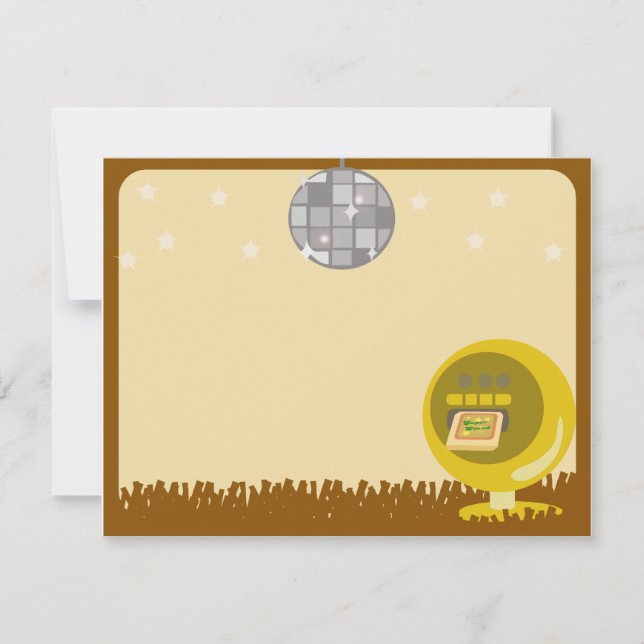 Groovy 70's Disco Party Invitation (Front)