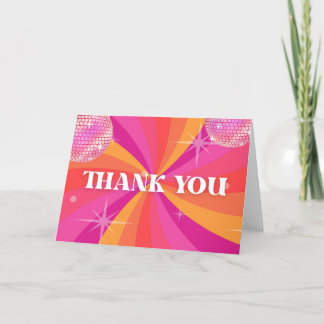 Groovy 70s Disco Party Thank You Card, SARA