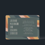 Groovy 70s Earthy Boho Abstract Stripes Wedding In Invitation<br><div class="desc">Groovy 70s Earthy Boho Abstract Stripes Wedding Invitation with Website Details</div>
