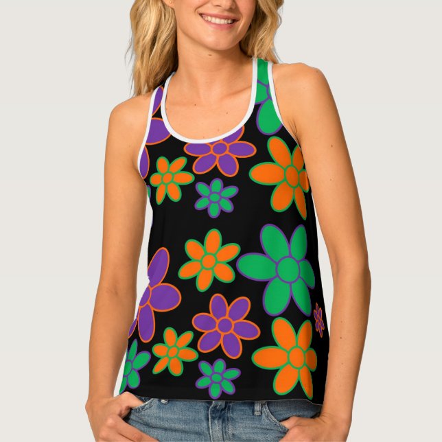 Groovy 70s Flower Power Tank Top (Front)