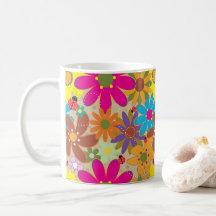 Groovy 70s Hippie Floral Retro Flower Power