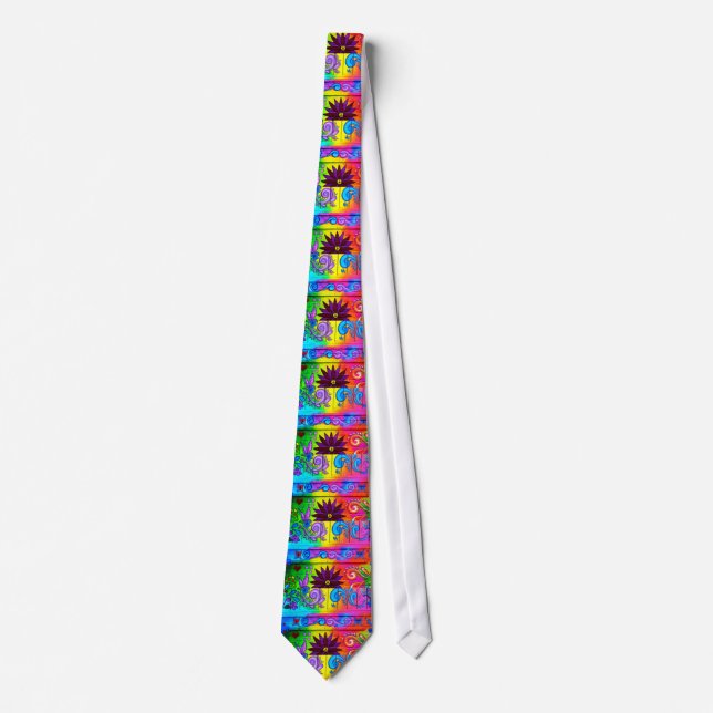 groovy 70's hippie psychedelic tie (Front)