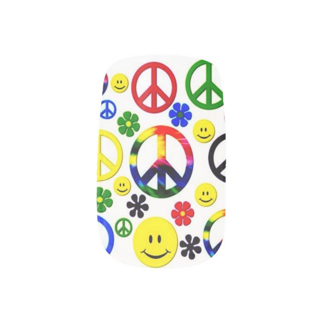 Groovy 70's minx nail wraps (Left Thumb)