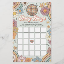 groovy 70s retro baby shower game baby bingo