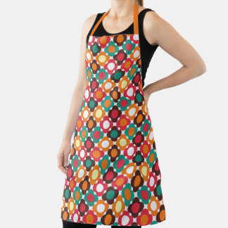 Groovy 70s Retro Flower Pattern | Bold Boho Floral Apron