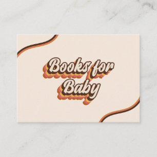Groovy 70s Retro Typography Books for Baby Rainbow Enclosure Card