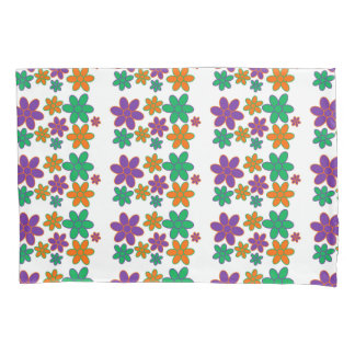 Groovy 70s Style Flower Tissue Paper Pillow Case