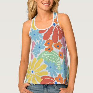 Groovy 70s Vintage Flower Power Tank Top
