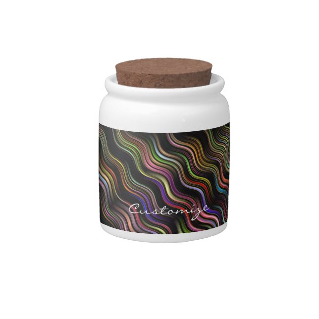 Groovy 70's wavy hippie psychedelic candy jar (Front)