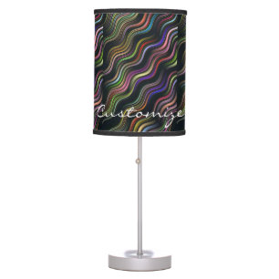 Groovy 70's wavy hippie psychedelic table lamp