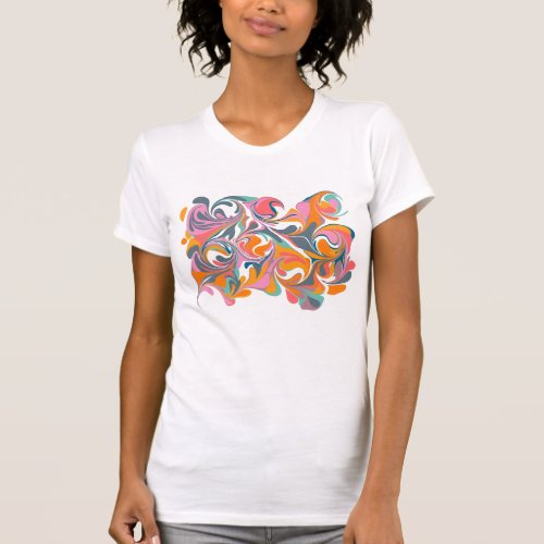 Groovy Abstract Colorful Marble Trippy Art T_Shirt