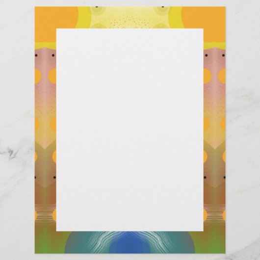 Groovy Abstract Desert Oasis Landscape Scene (Front)