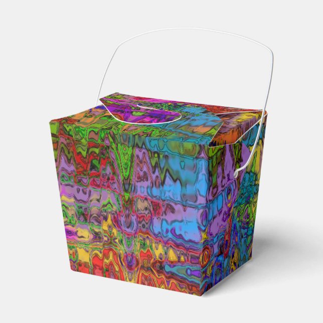 Groovy Abstract Favor Boxes (Front Side)