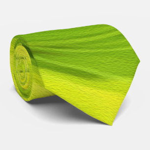 Groovy Abstract Green Liquid Art Swirl Painting Neck Tie