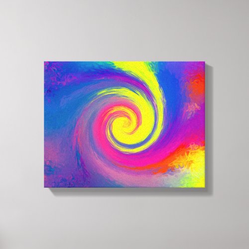 Groovy Abstract Spiral Swirl Canvas Print