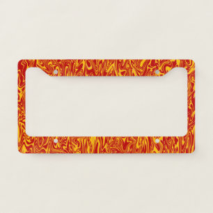 Groovy Abstract Swirl License Plate Frame