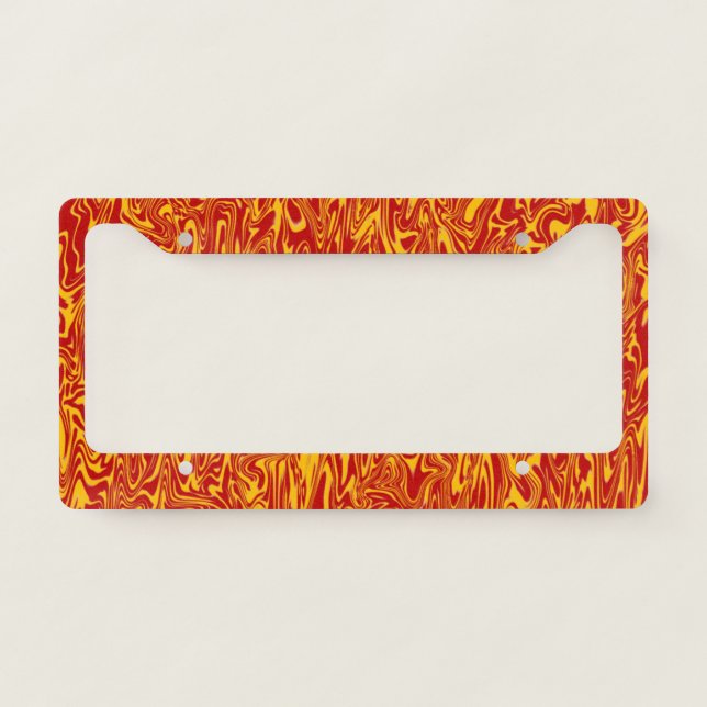 Groovy Abstract Swirl License Plate Frame (Front)