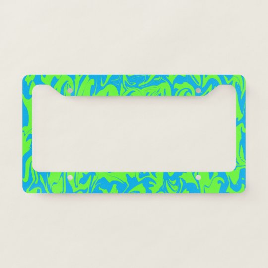 Groovy Abstract Swirl License Plate Frame | Zazzle.com