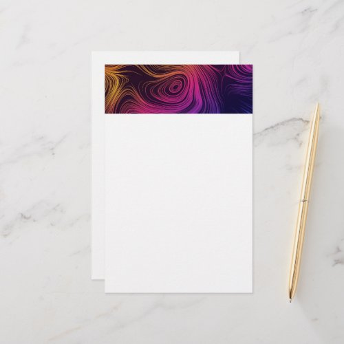 Groovy Abstract Swirls and Circles Cool Stationery