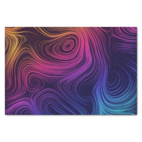 Groovy Abstract Swirls and Circles Cool Tissue Paper