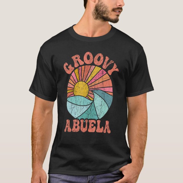 Groovy Abuela 70s Aesthetic Nostalgia 1970's Mexic T-Shirt (Front)