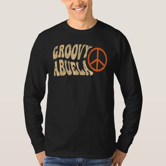 Groovy Abuela 70s Aesthetic Nostalgia 1970's Mexic T-Shirt (Front)