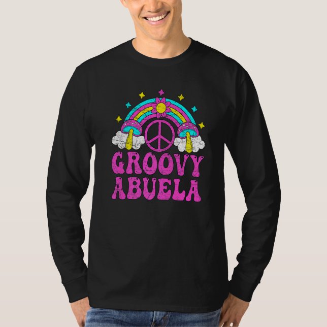 Groovy Abuela 70s Aesthetic Nostalgia 1970's Mexic T-Shirt (Front)