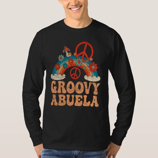 Groovy Abuela 70s Aesthetic Nostalgia 1970's Mexic T-Shirt (Front)