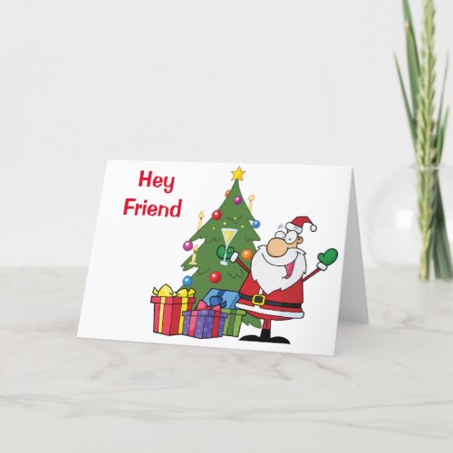 GROOVY ADULT FRIENDS CHRISTMAS  HOLIDAY CARD