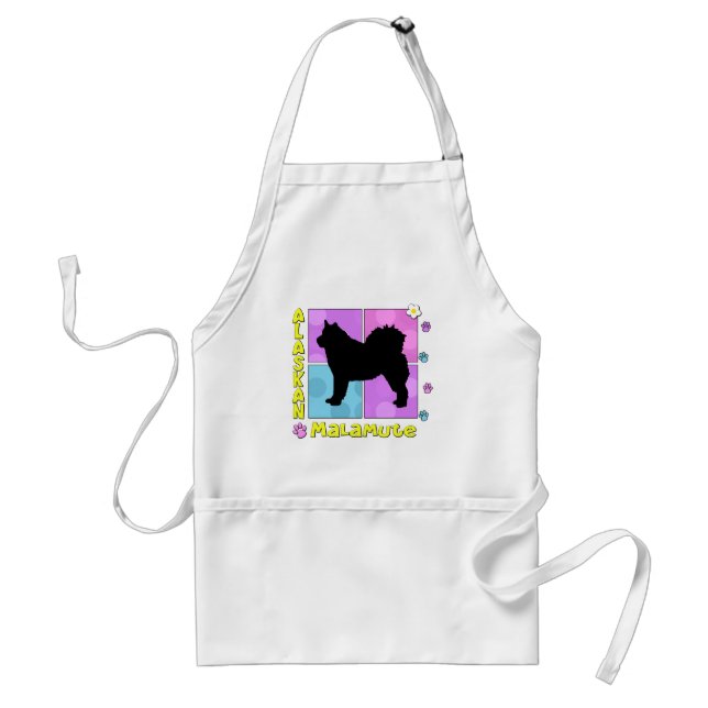 Groovy Alaskan Malamute Adult Apron (Front)
