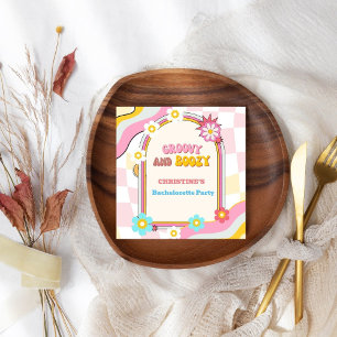Groovy And Boozy Bachelorette Party Decor 70'S Napkins