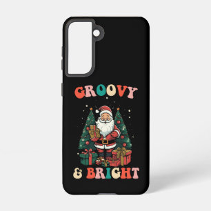 Groovy And Bright Christmas Santa Holiday Retro Samsung Galaxy S21 Case