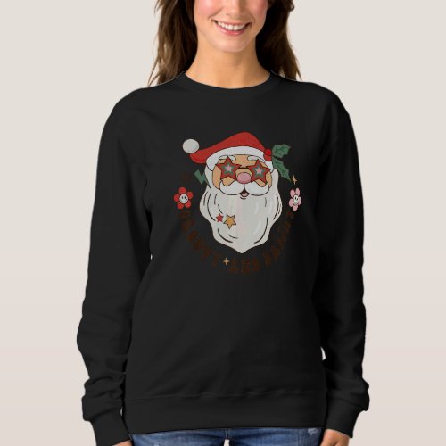 Groovy And Bright Groovy Santa Retro Groovy Christ Sweatshirt