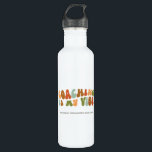 Groovy and Retro Coaching is My Vibe, Coach Stainless Steel Water Bottle<br><div class="desc">Groovy and Retro Coaching is My Vibe Water Bottle,  for Coaches</div>